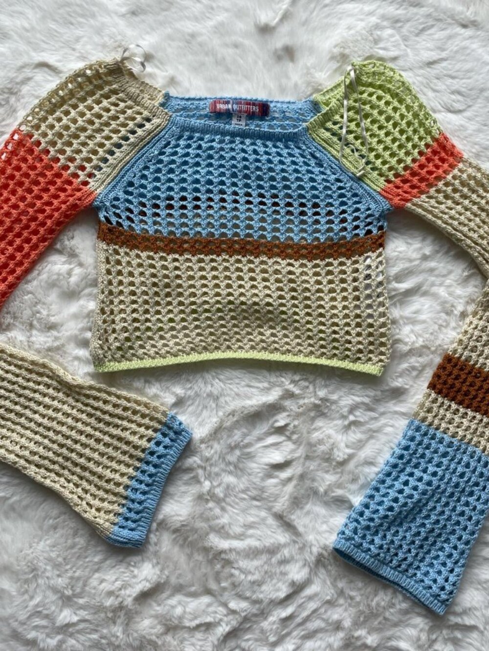 Urban Outfitters Multi-Colored Crochet Top - XS